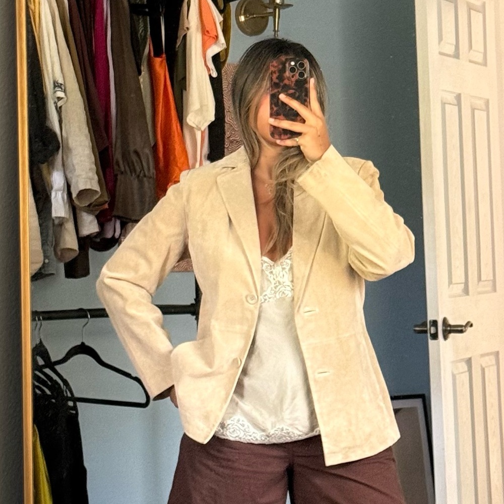 Siena Studio Beige Leather Jacket